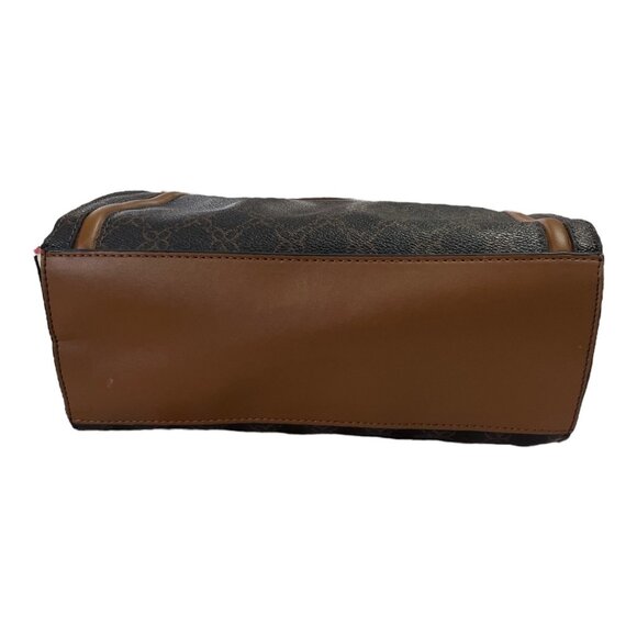 Nine West Brown Logo Satchel Tote Bag with Crossbody Strap - Picture 5 of 9